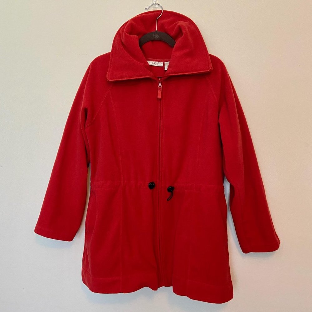Cambridge Dry Goods Women's Orange Fleece Coat